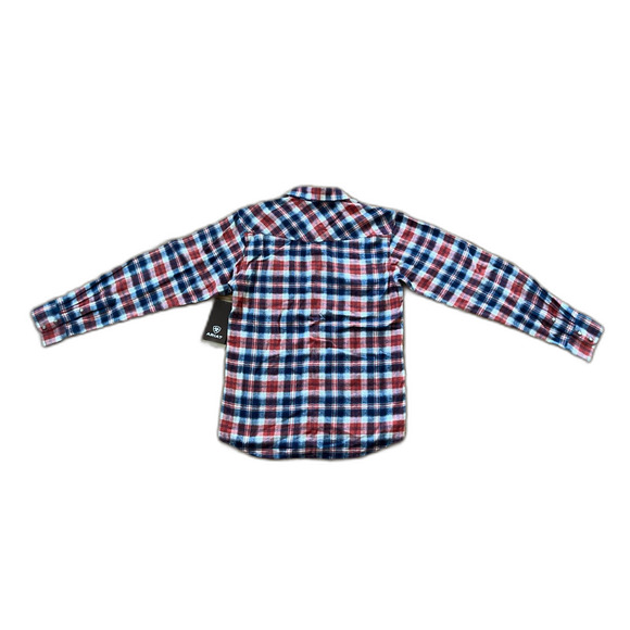 NWT ARIAT Red Blue Plaid Long Sleeve Retro Fit Pearl Snap Button Shirt Mens Sz S - Picture 6 of 9